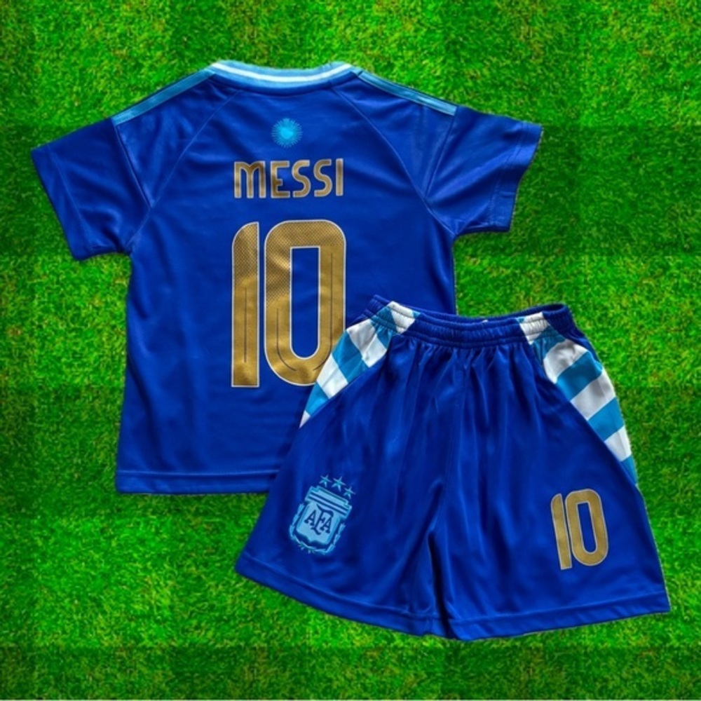 Blue Argentina Lionel Messi Kids Youth Soccer Jersey Set of 2 - SHIPS TODAY NWT